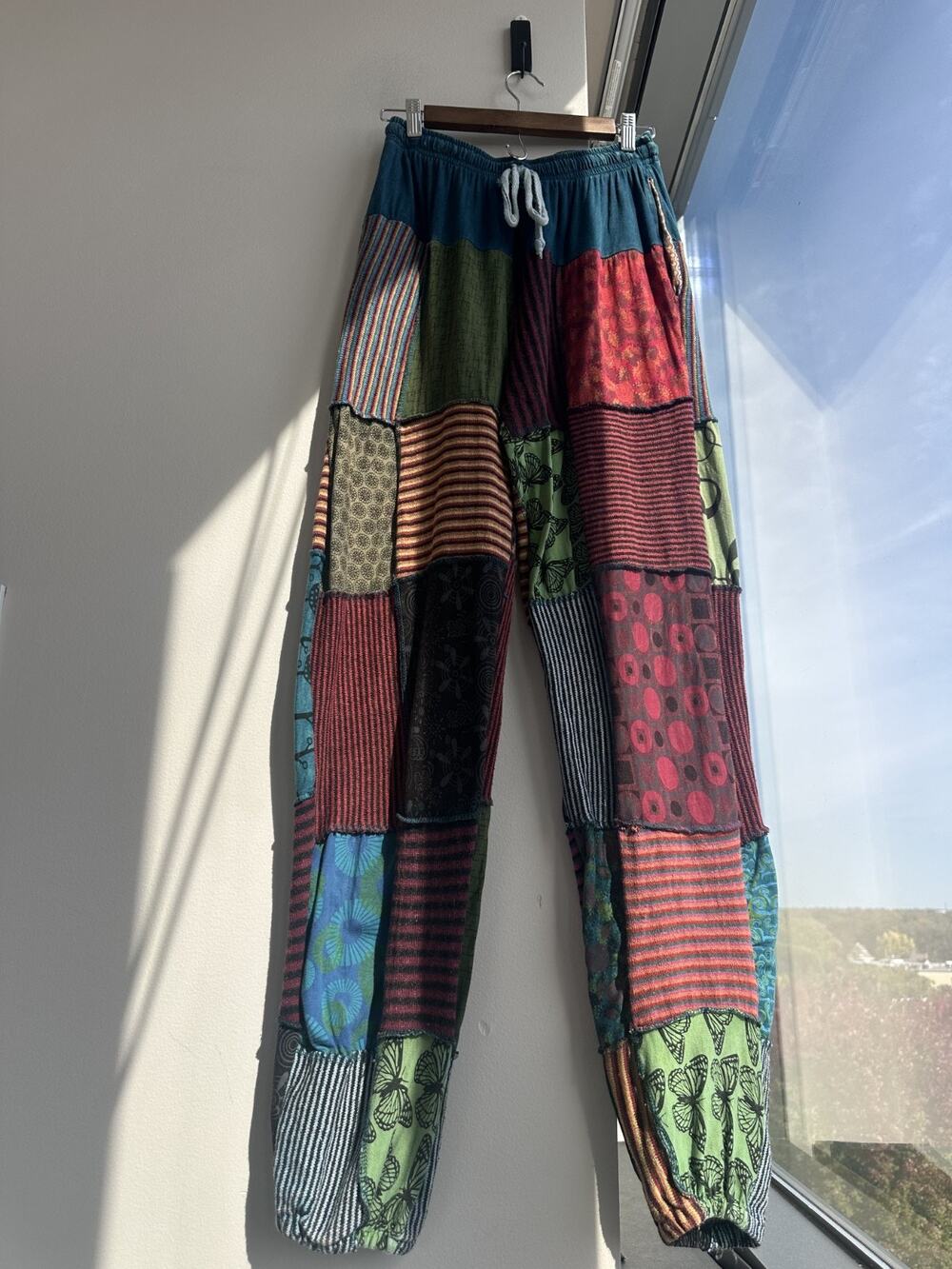 Kathmandu Imports Boho Hippie Patchwork Festival Travel 100% Cotton Pants